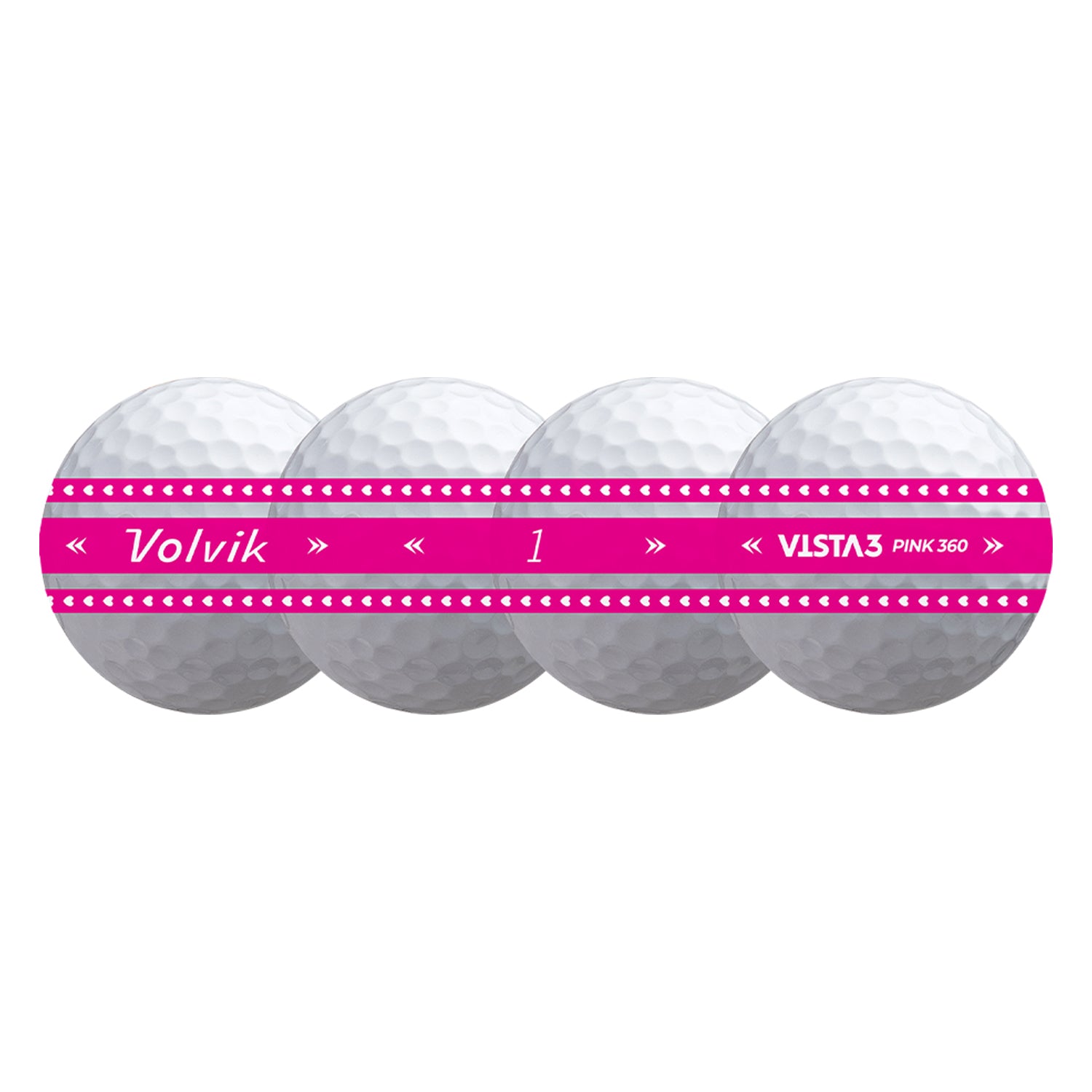 Custom Volvik Vista3 Pink 360 BCRF Golf Balls