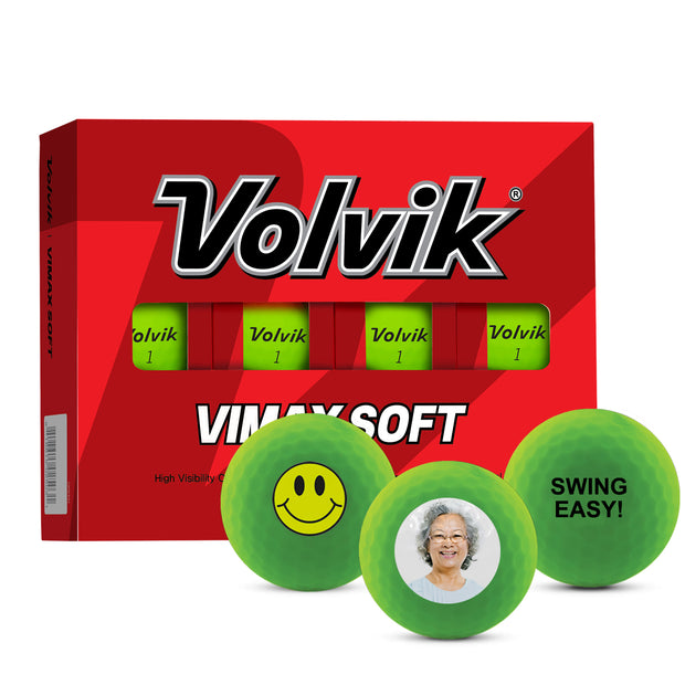 Custom Volvik Vimax Soft Green Golf Ball One Dozen