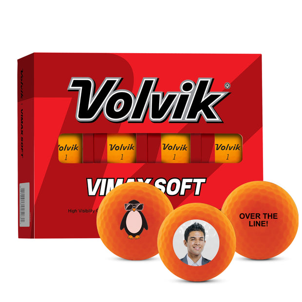 Custom Volvik Vimax Soft Orange Golf Ball One Dozen