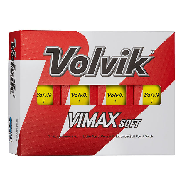 Volvik VIMAX Soft Yellow Golf Balls - LOGO OVERRUN