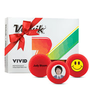 Custom Volvik Vivid Red Golf Ball One Dozen