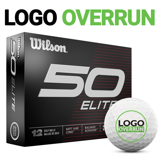 Wilson Staff 50 Elite Golf Balls - LOGO OVERRUN