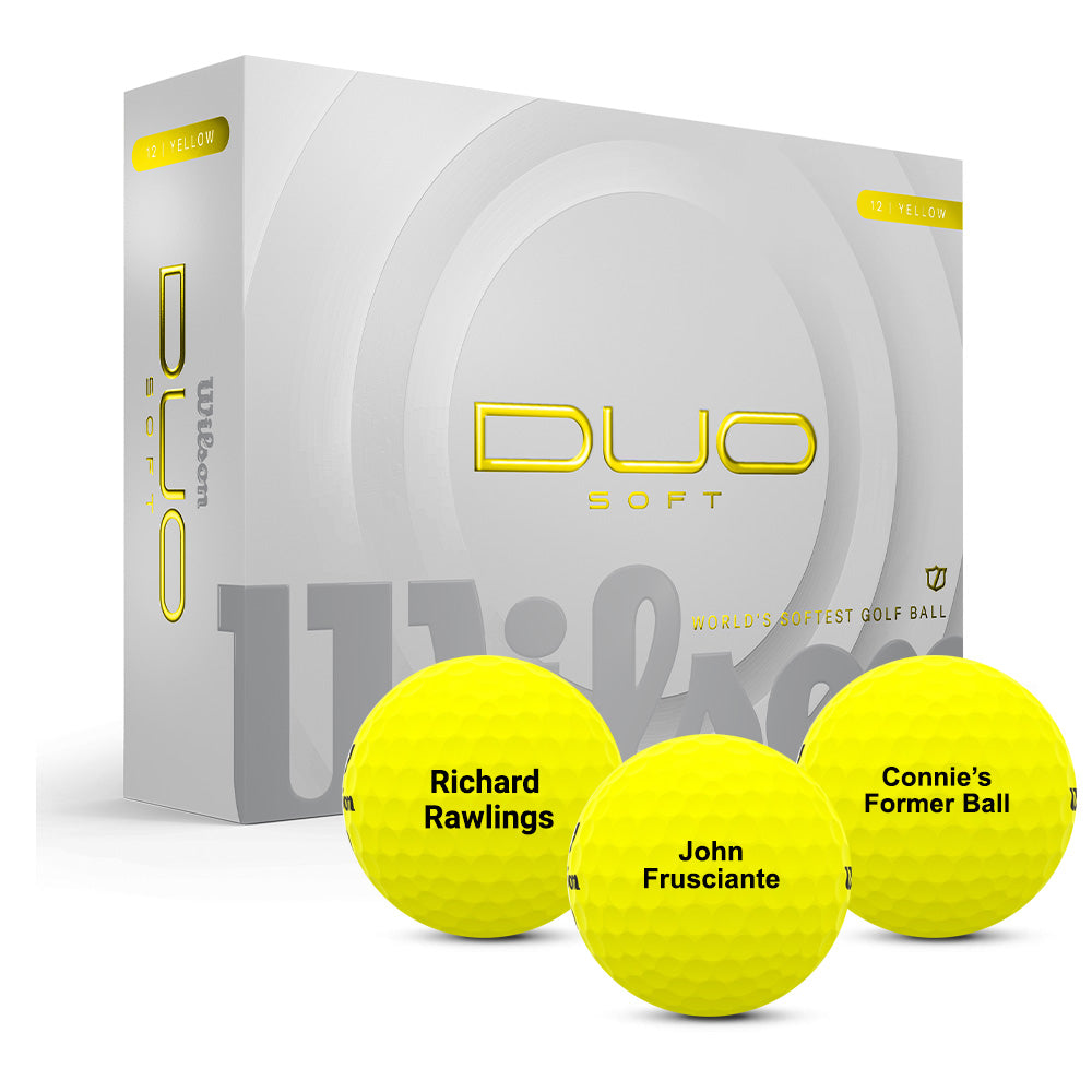 Custom Wilson Duo Soft Yellow Golf Balls
