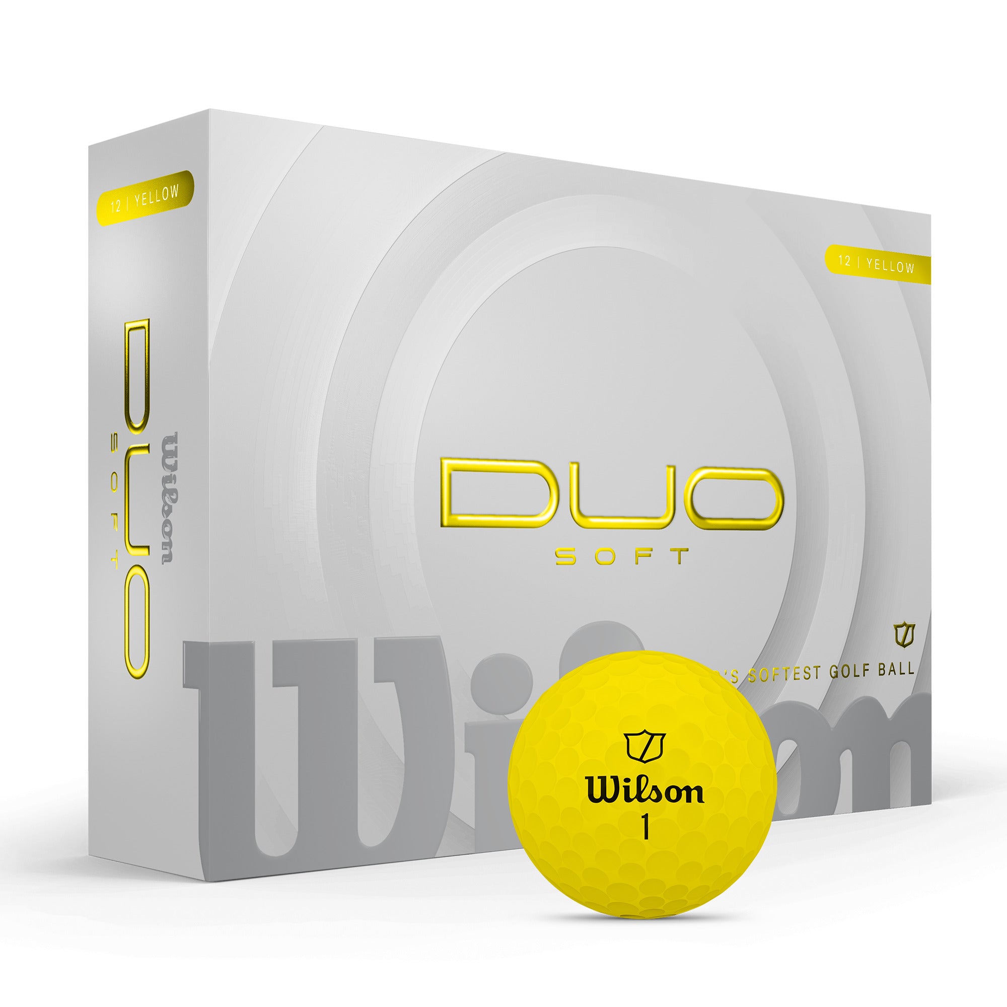 Custom Wilson Duo Soft Yellow Golf Balls