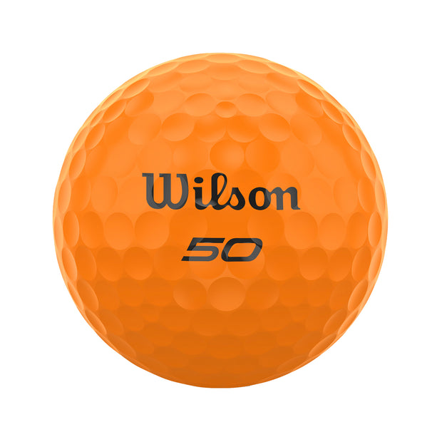 Custom Wilson 50 Elite Orange Golf Balls One Dozen