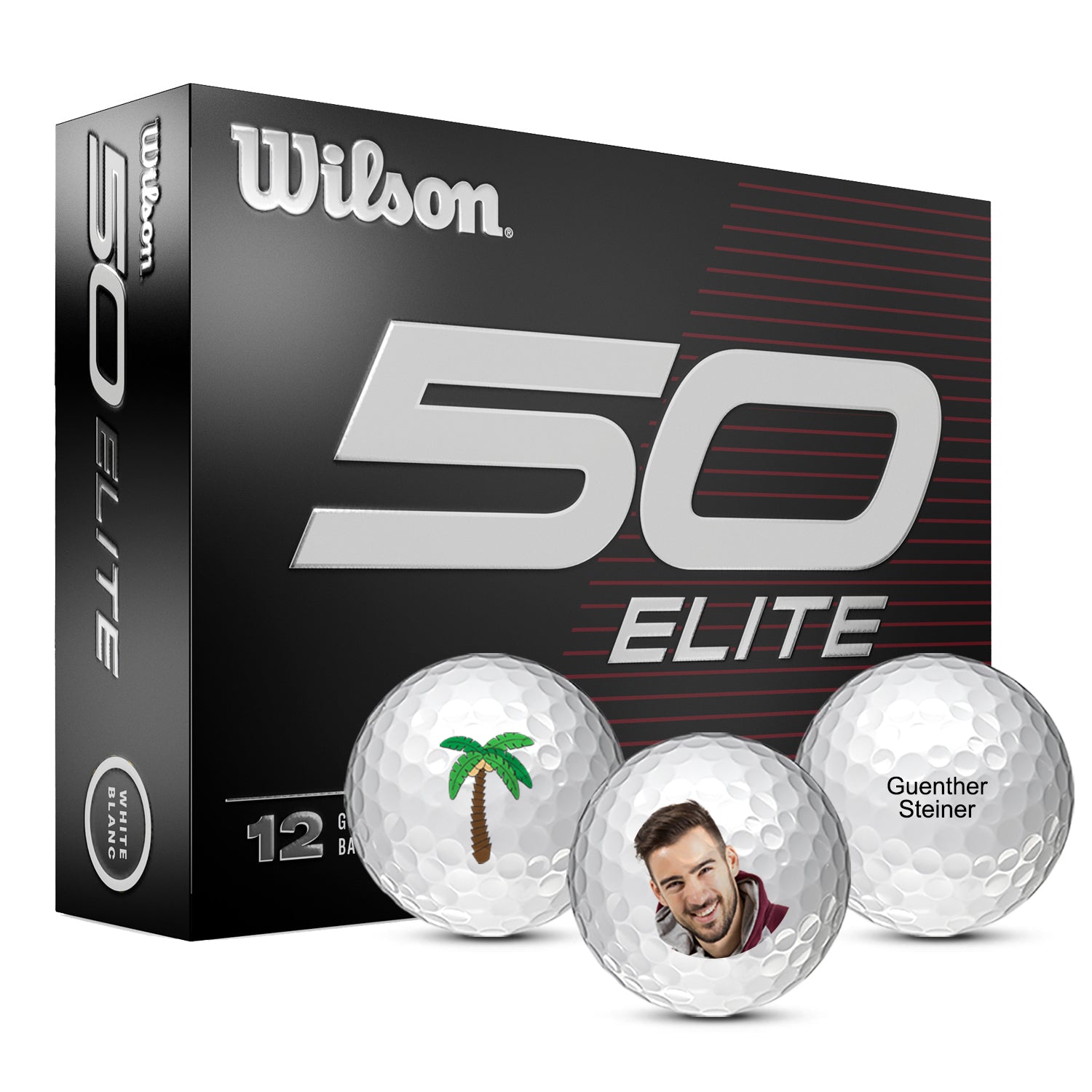 Wilson 50 Elite Golf Balls One Dozen