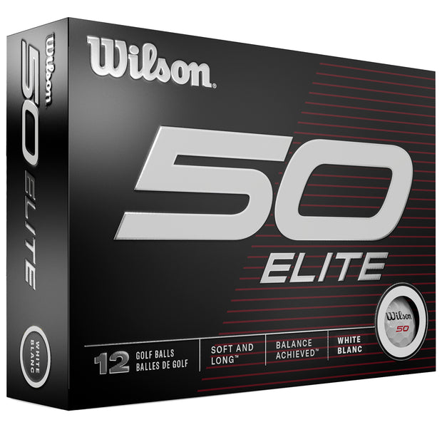 Wilson Staff 50 Elite Golf Balls - LOGO OVERRUN