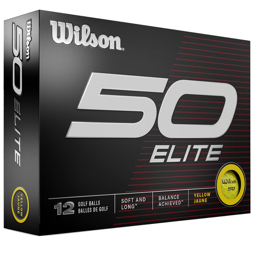 Custom Wilson 50 Elite Yellow Golf Balls