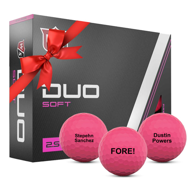 Wilson Duo Soft Pink Golf Balls