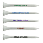 White Wood Golf Tees - 100 PACK