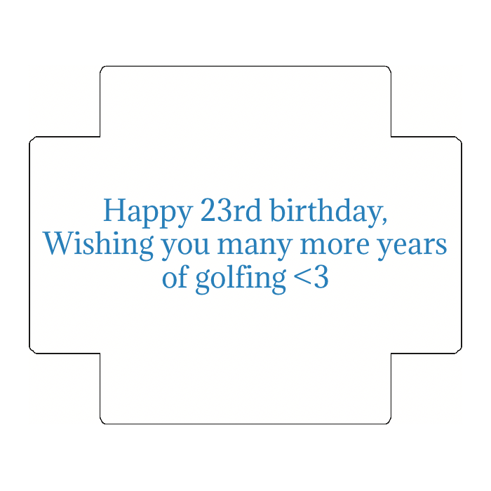 Custom Golf Ball Dozen Box Lid