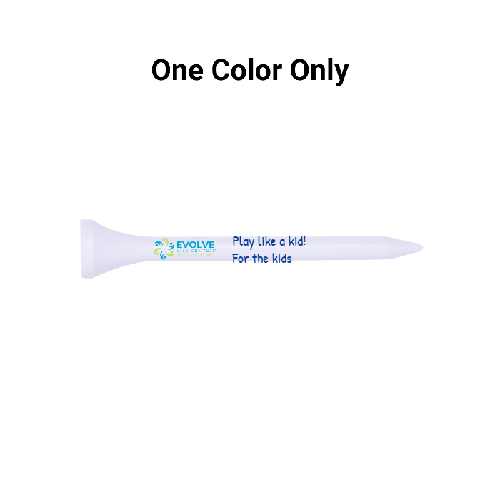 Bulk White Plastic Golf Tees - 1,000 PACK