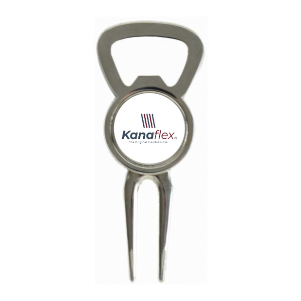 Divot Tool Bottle Opener Shiny Silver