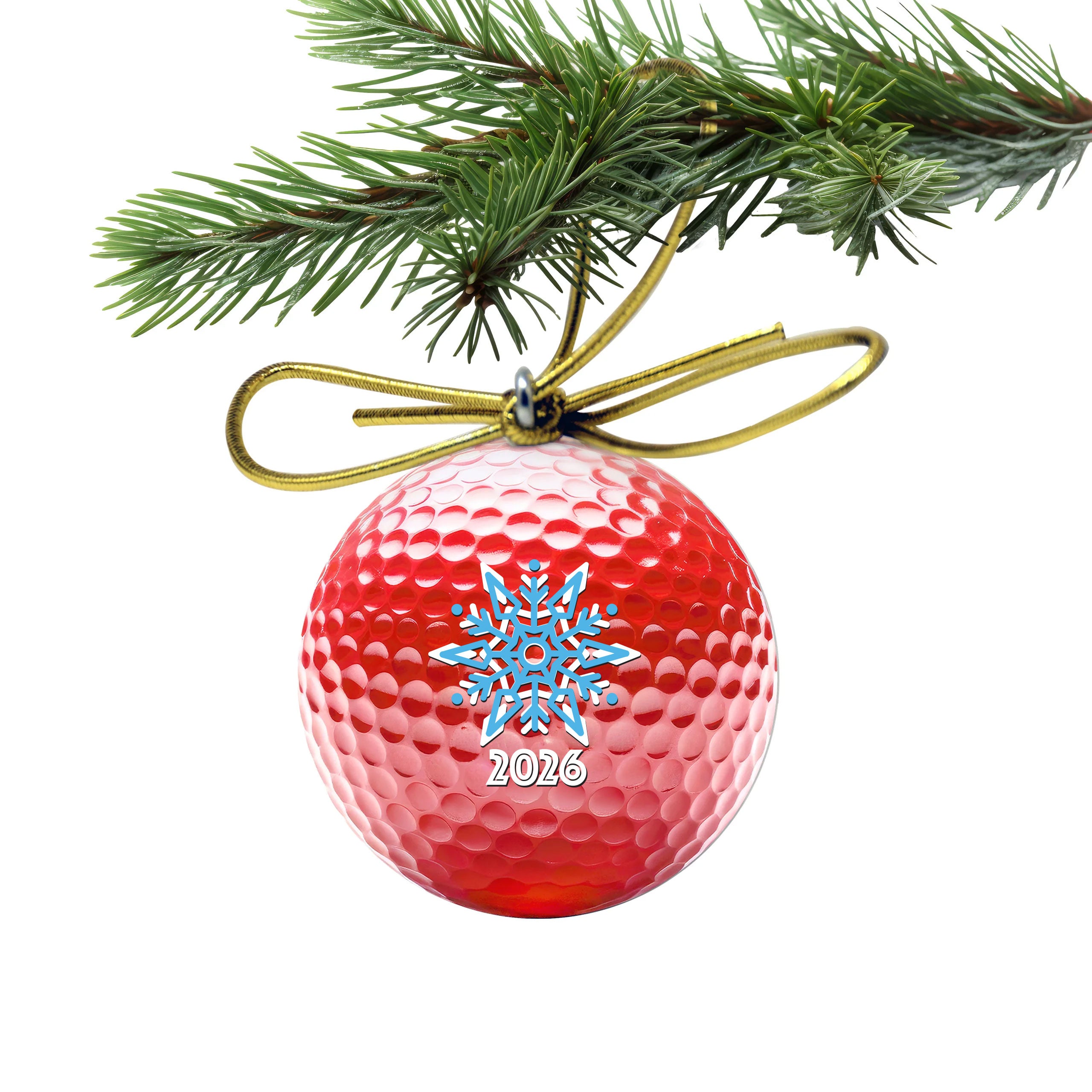 Christmas Golf Ball Ornament