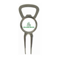 Divot Tool Bottle Opener Shiny Silver