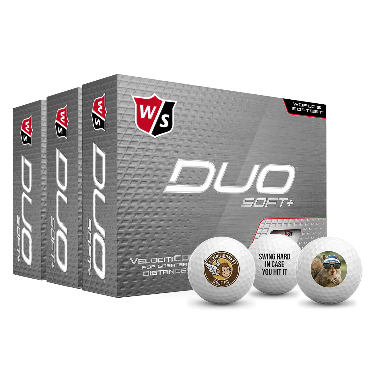Custom Wilson Duo Soft Golf Balls (Prior Gen) 3 for $54.99