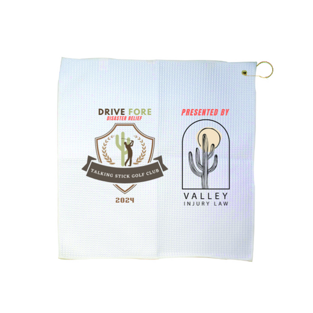 Custom 16" x 16" Waffle Golf Towel