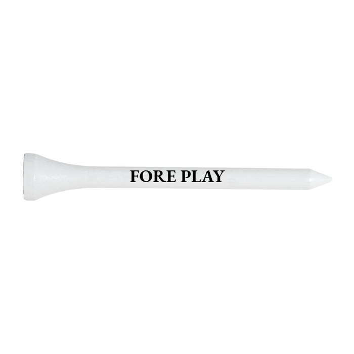 White Plastic Golf Tees - 50 PACK