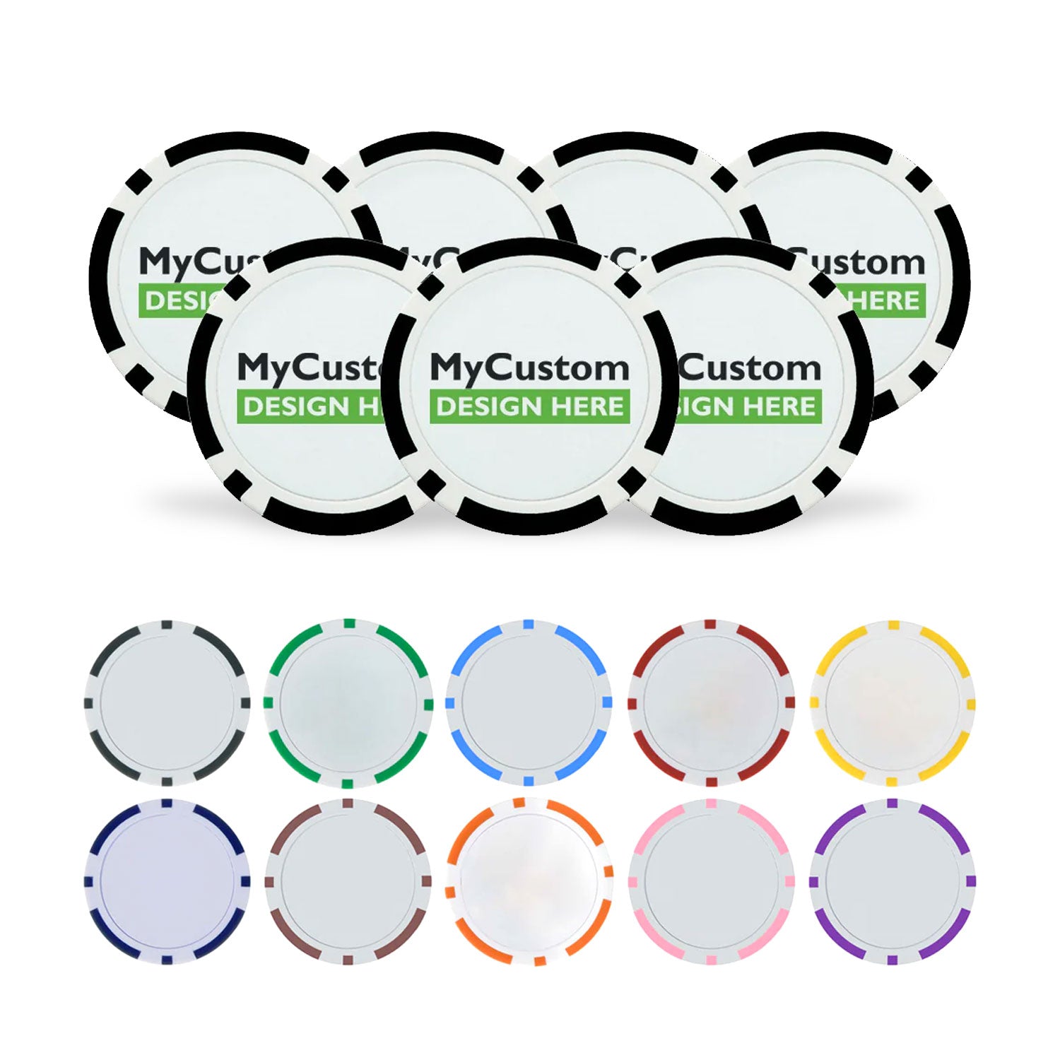 7 Poker Chip Ball Markers
