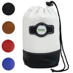 Synthetic leather drawstring pouch