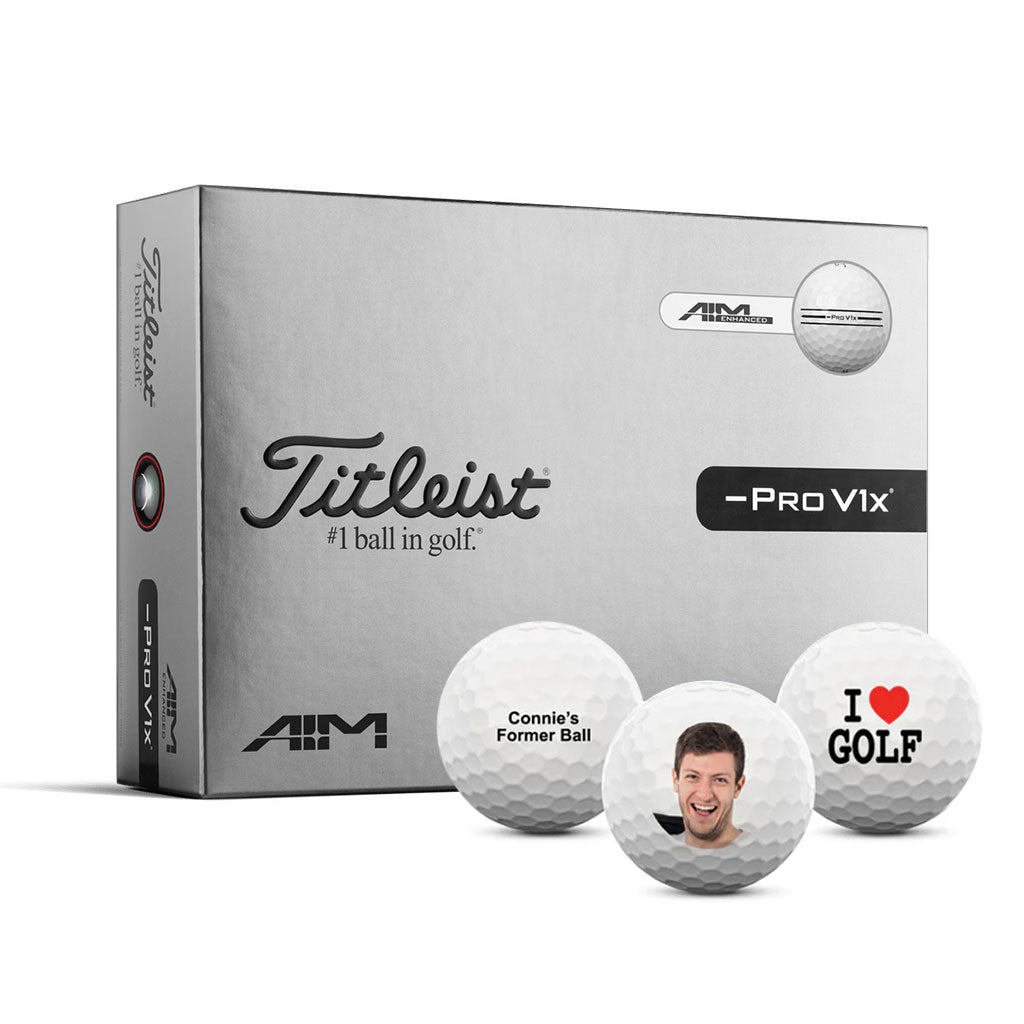 Titleist Pro V1x Left Dash AIM Enhanced Golf Balls