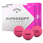 Custom Callaway Supersoft Pink Golf Balls 2 Dozen