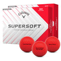 Custom Callaway Supersoft Red Golf Balls 2 Dozen