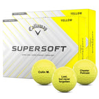 Custom Callaway Supersoft Yellow Golf Balls 2 Dozen