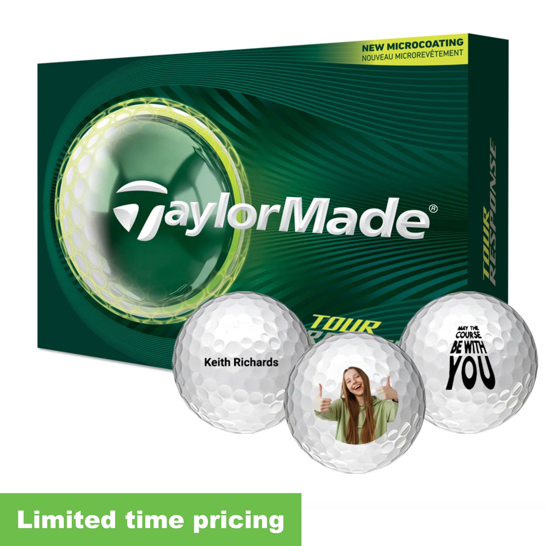 Custom TaylorMade Tour Response Golf Balls
