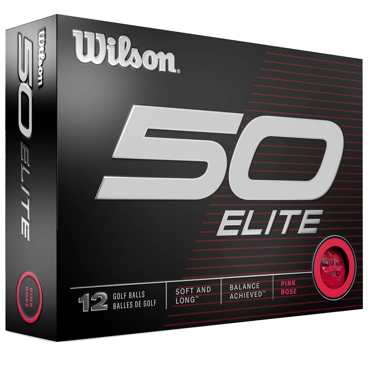 Custom Wilson 50 Elite Pink/Rose Golf Balls