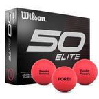 Custom Wilson 50 Elite Pink/Rose Golf Balls