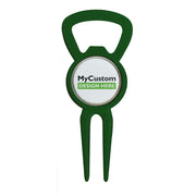 Divot Tool Bottle Opener Green