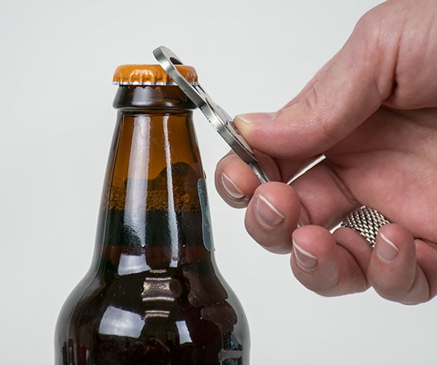 Divot Tool Bottle Opener Shiny Silver