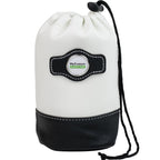 Synthetic leather drawstring pouch