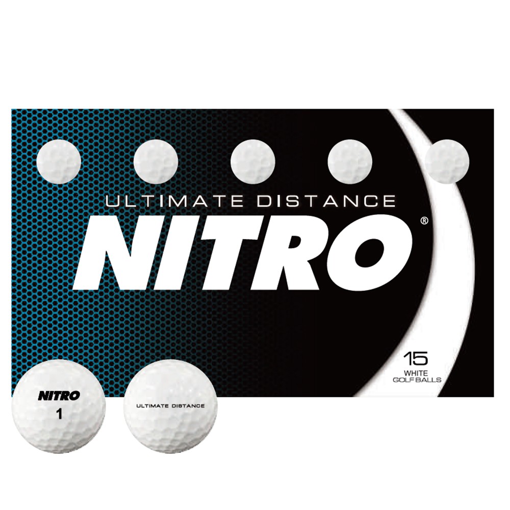 Custom Nitro Ultimate Distance Golf Balls - 15 BALL PACK