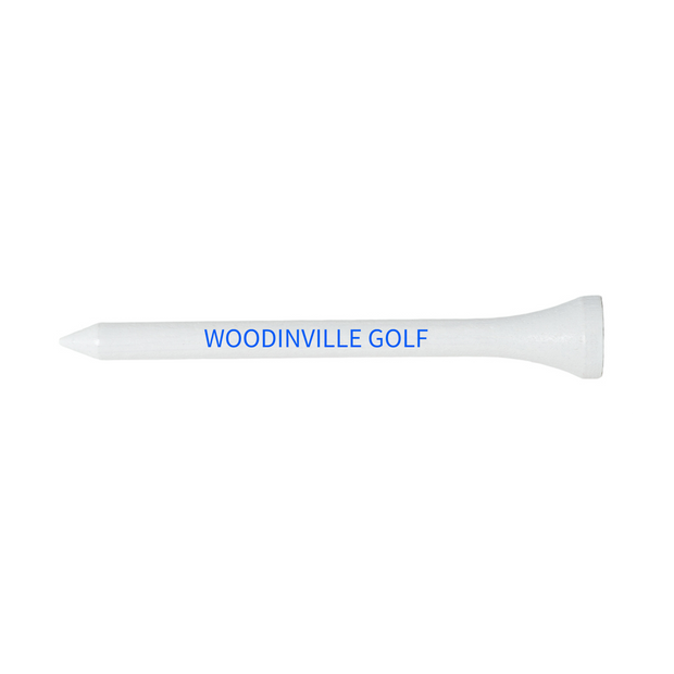 White Wood Golf Tees - 50 PACK