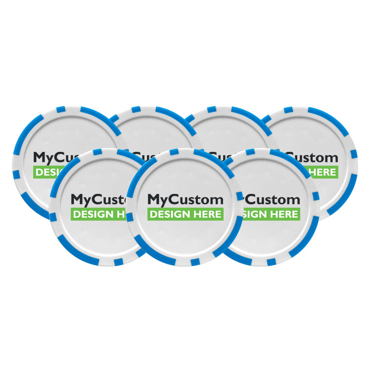 Light Blue Poker Chips