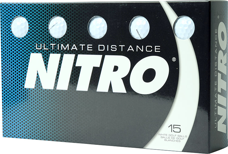 Nitro Ultimate Distance Golf Balls 15 Ball Pack One Dozen