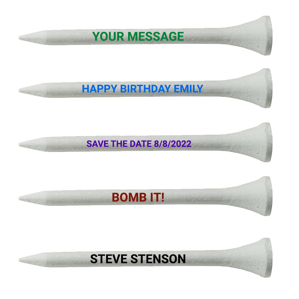 White Wood 3-1/4" Golf Tees - 50 PACK
