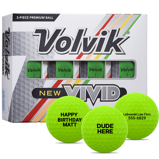 Volvik Vivid Green Golf Ball One Dozen