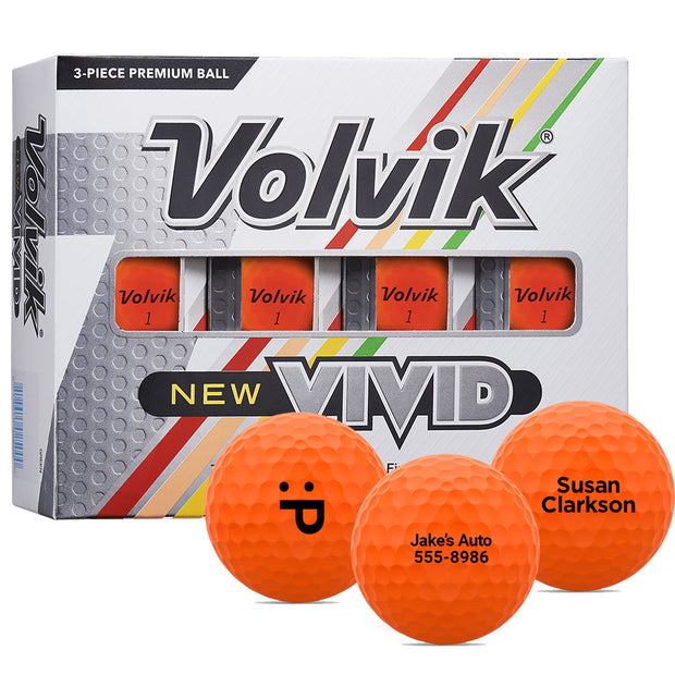 Volvik Vivid Orange Golf Ball One Dozen