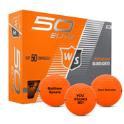 Wilson Staff 50 Elite Orange Golf Balls One Dozen