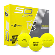 Wilson Staff 50 Elite Yellow Golf Balls One Dozen