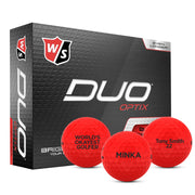 Wilson Duo Optix Red Golf Balls One Dozen