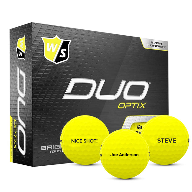 Wilson Duo Optix Yellow Golf Balls One Dozen
